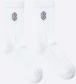 6pm Ponožky 'OPTIC WHITE'  biela