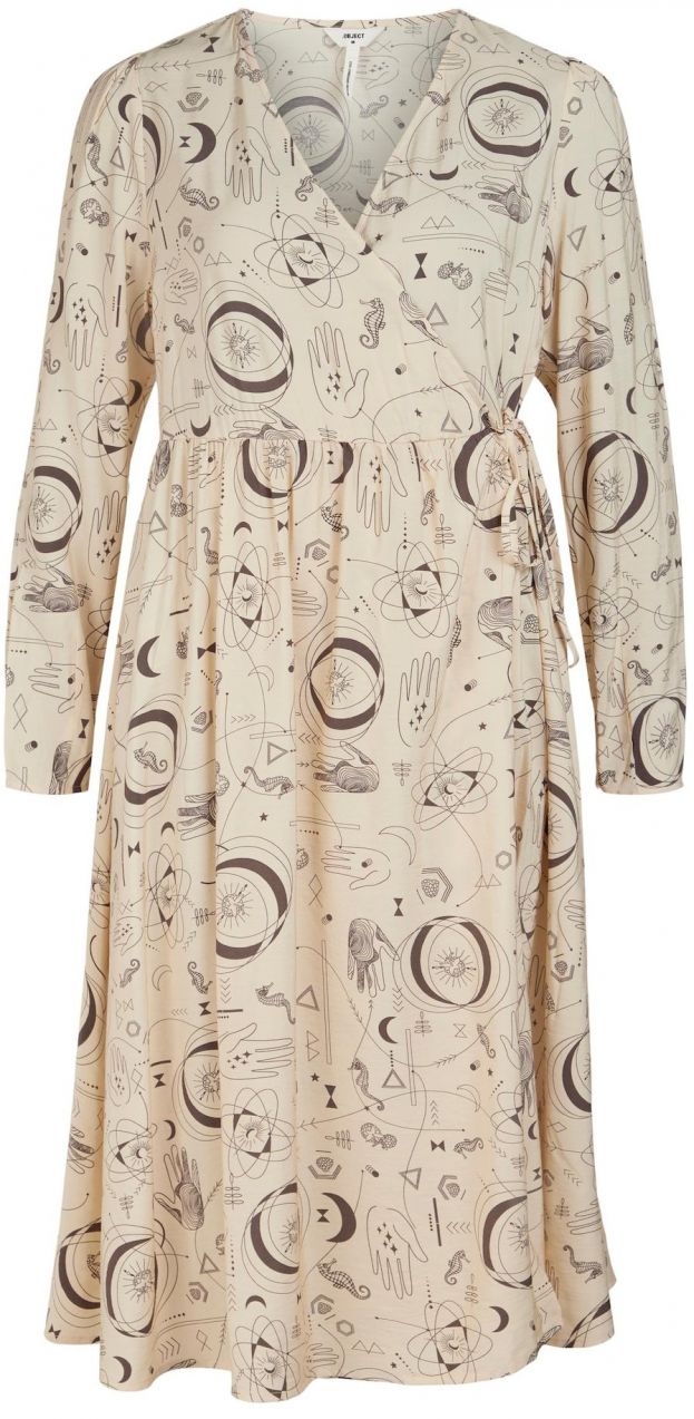 OBJECT Šaty 'Gaddi'  krémová / sivobéžová