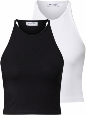 WEEKDAY Top  čierna / biela