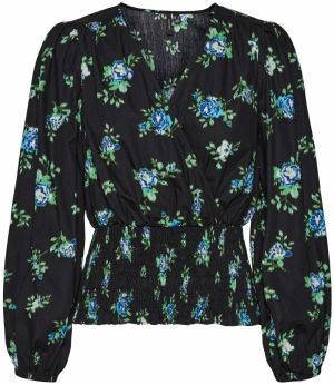 VERO MODA Blúzka 'BELLA SANNA'  svetlomodrá / zelená / čierna / biela