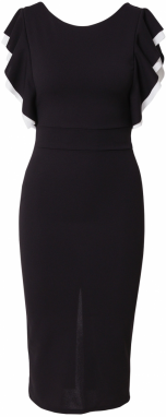 WAL G. Kokteilové šaty 'KELLY'  čierna / biela