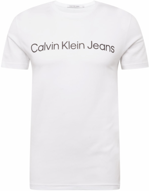 Calvin Klein Jeans Tričko  čierna / biela