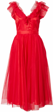SWING Kokteilové šaty  červená