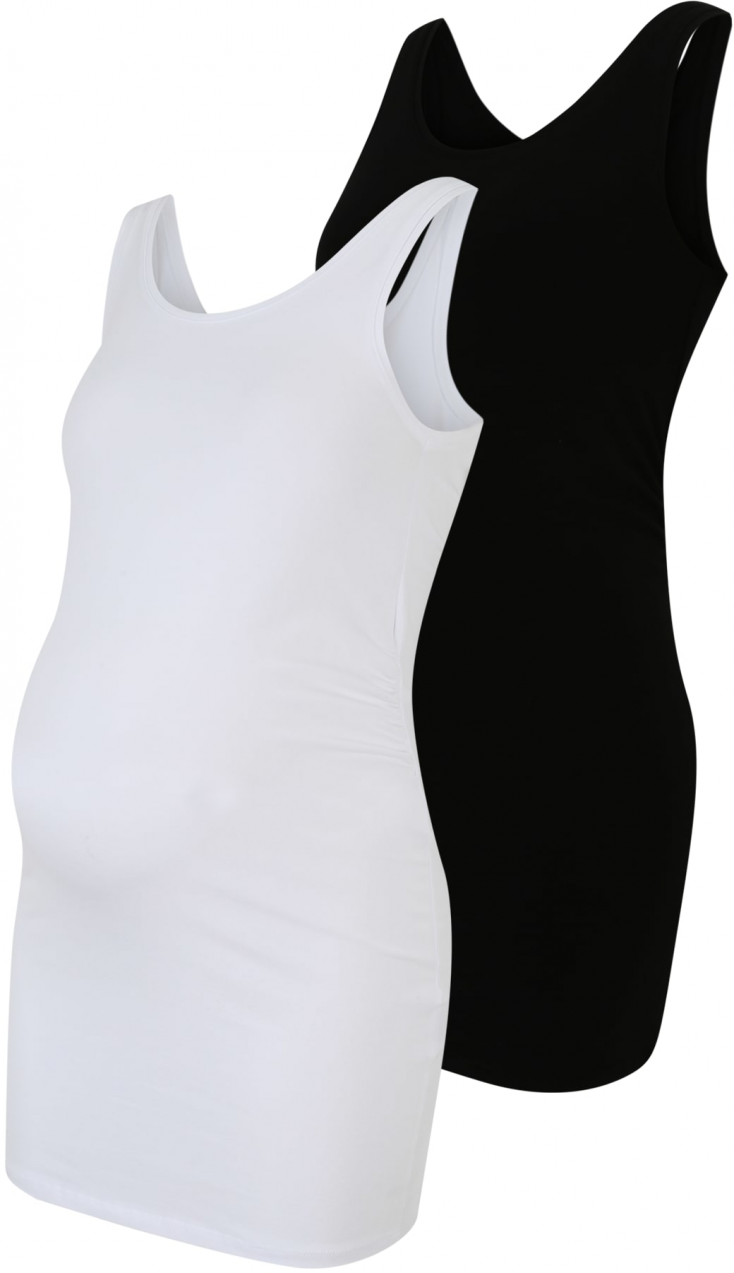 Only Maternity Top  čierna / biela
