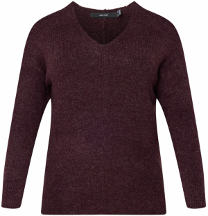 Vero Moda Curve Sveter  burgundská