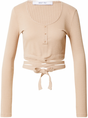 ABOUT YOU Tričko 'Charlott'  béžová