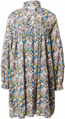 Lollys Laundry Košeľové šaty 'Georgia'  modrá / tmavomodrá / žltá / ružová