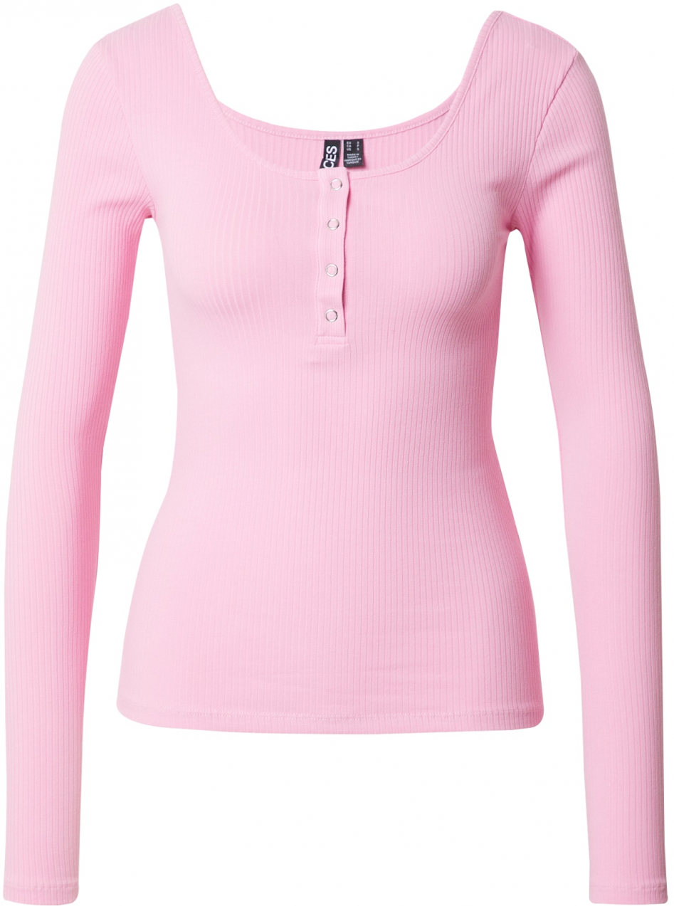 PIECES Tričko 'KITTE'  svetloružová