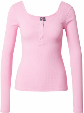 PIECES Tričko 'KITTE'  svetloružová