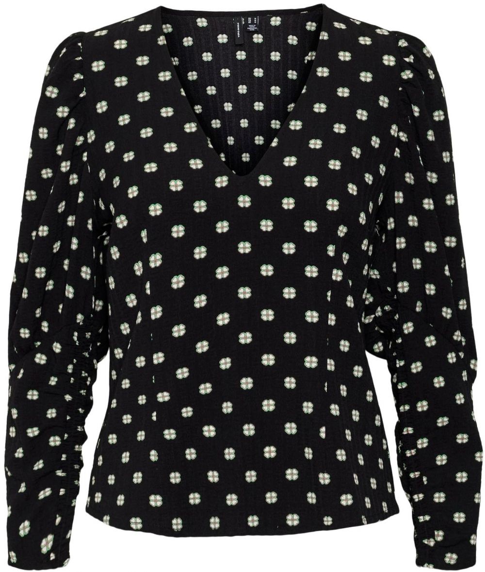 VERO MODA Blúzka 'Gina'  čierna / biela