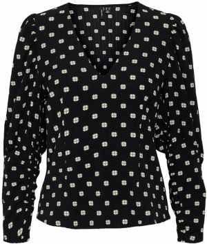 VERO MODA Blúzka 'Gina'  čierna / biela