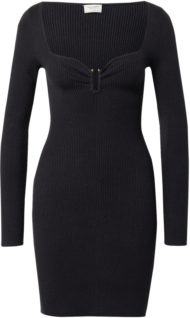 Abercrombie & Fitch Pletené šaty  čierna