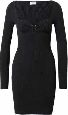 Abercrombie & Fitch Pletené šaty  čierna