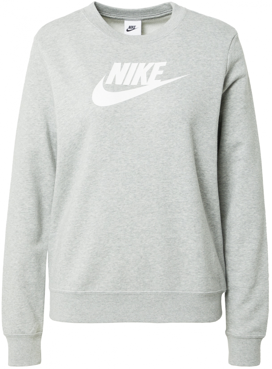 Nike Sportswear Mikina  sivá melírovaná / biela