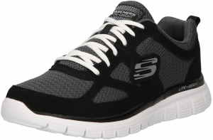SKECHERS Nízke tenisky  sivá / čierna / biela