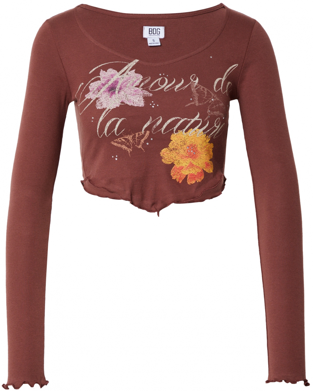 BDG Urban Outfitters Tričko  béžová / pueblo / oranžová / ružová