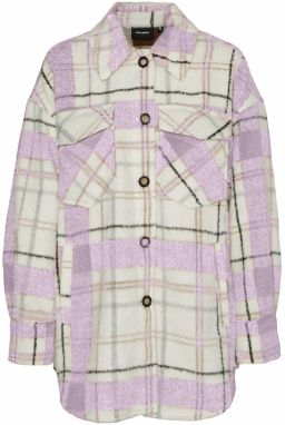 VERO MODA Prechodná bunda 'Leslie'  béžová / hnedá / levanduľová