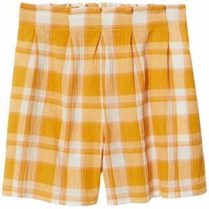 MANGO Plisované nohavice 'Bruno'  zlatá žltá / biela