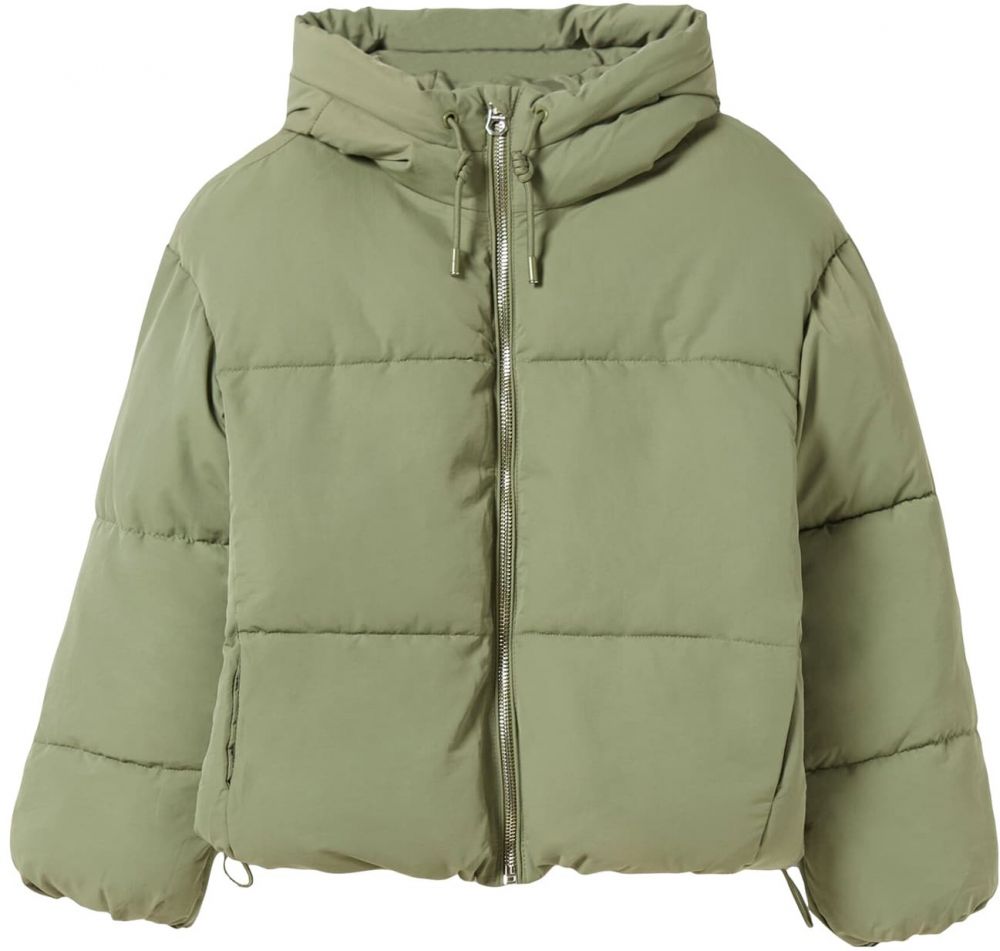 Bershka Prechodná bunda  zelená