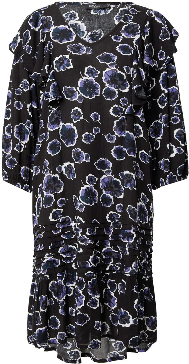 SOAKED IN LUXURY Šaty 'Zaya'  modrofialová / svetlofialová / čierna / biela