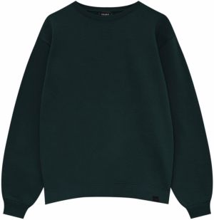 Pull&Bear Mikina  jedľová / čierna