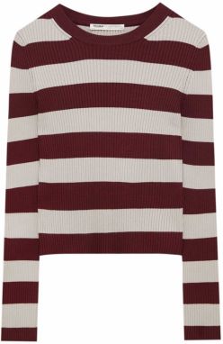 Pull&Bear Sveter  béžová / burgundská