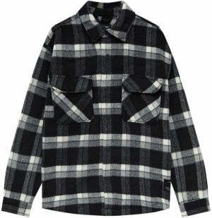 Pull&Bear Prechodná bunda  čierna / biela