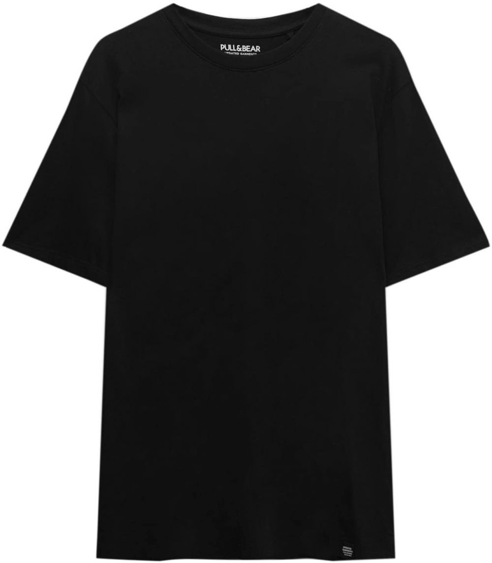Pull&Bear Tričko  čierna / biela