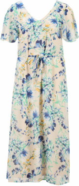 Vero Moda Tall Letné šaty 'Jasmine'  krémová / námornícka modrá / nebesky modrá / zlatá žltá / biela