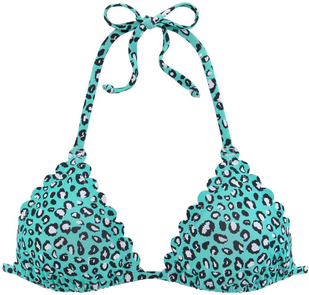LASCANA Bikinový top  námornícka modrá / mätová / ružová