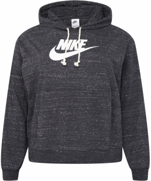 Nike Sportswear Mikina  čierna melírovaná / biela