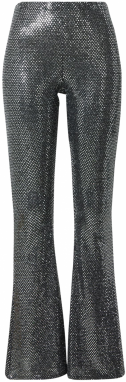 Nasty Gal Nohavice  čierna / strieborná