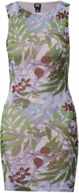 BDG Urban Outfitters Šaty 'AUSTIN'  svetlomodrá / hrdzavohnedá / zelená / svetlofialová