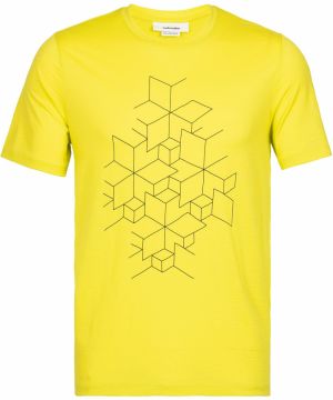 ICEBREAKER Funkčné tričko 'Snowflake'  žltá / čierna