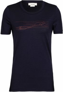 ICEBREAKER Funkčné tričko 'Tech Lite II'  námornícka modrá / oranžová