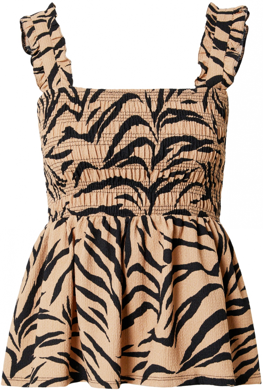 Dorothy Perkins Top  svetlohnedá / čierna