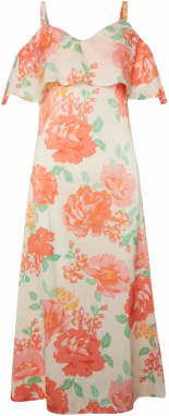 Dorothy Perkins Tall Kokteilové šaty  zelená / oranžová / koralová