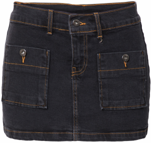The Ragged Priest Sukňa  čierny denim / biela