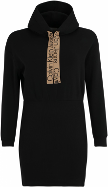 Calvin Klein Jeans Curve Šaty  tmavobéžová / čierna