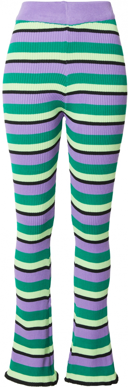 Daisy Street Nohavice  smaragdová / svetlozelená / svetlofialová / čierna