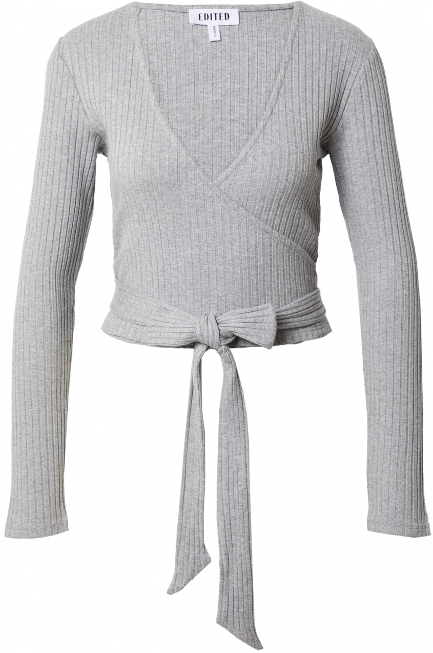 EDITED Tričko 'Sabrina'  sivá melírovaná