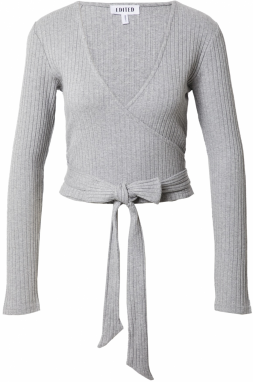 EDITED Tričko 'Sabrina'  sivá melírovaná