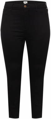 River Island Plus Džínsy  čierna