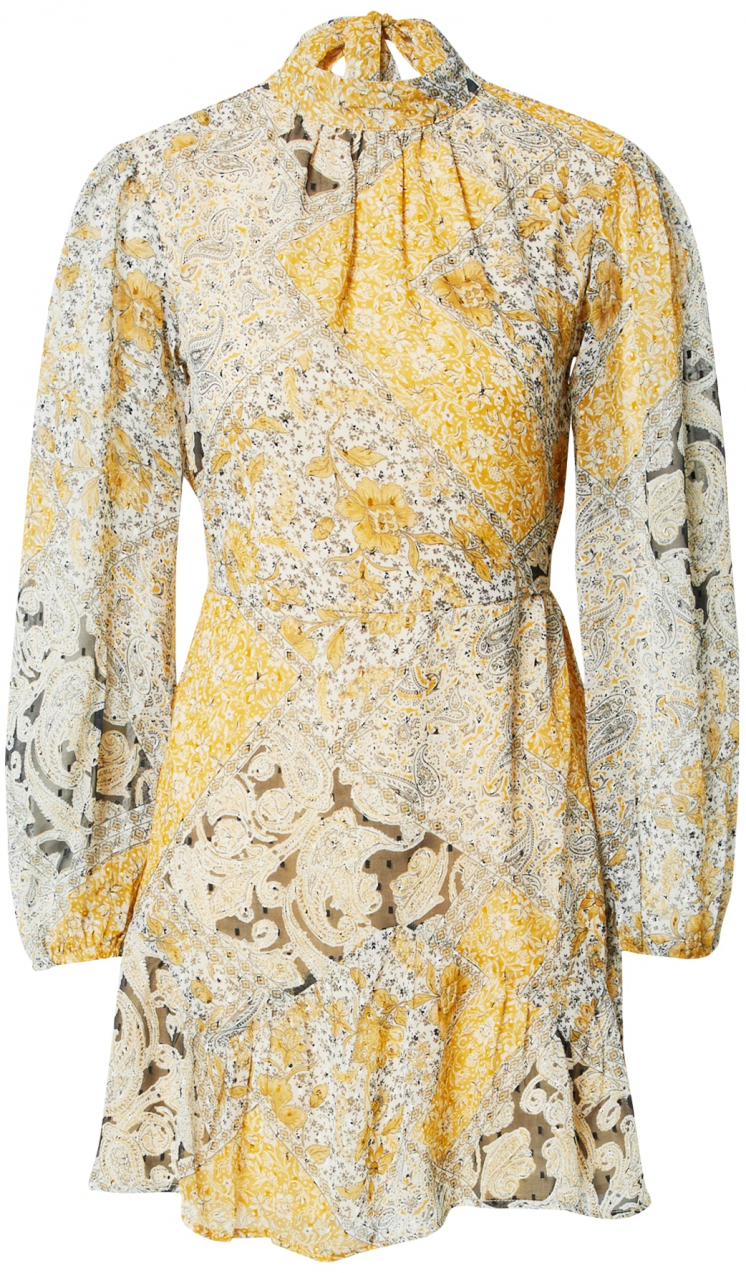 Dorothy Perkins Šaty  žltá / čierna / biela