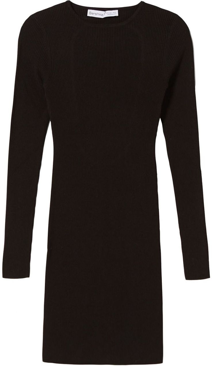Bershka Pletené šaty  čierna