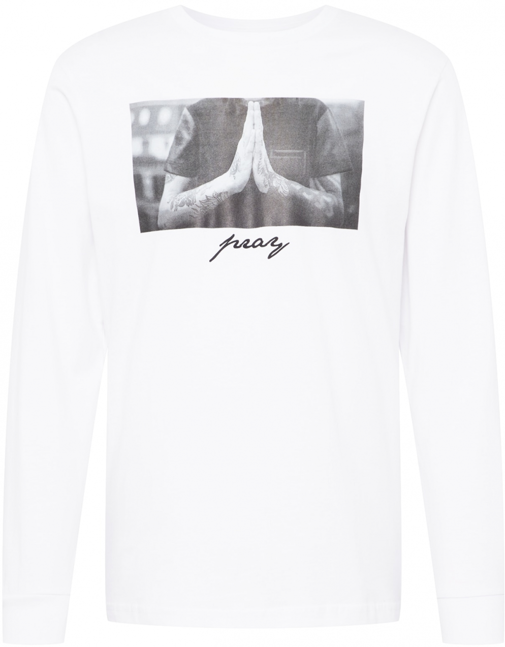 Mister Tee Tričko 'Pray'  sivá / antracitová / čierna / biela