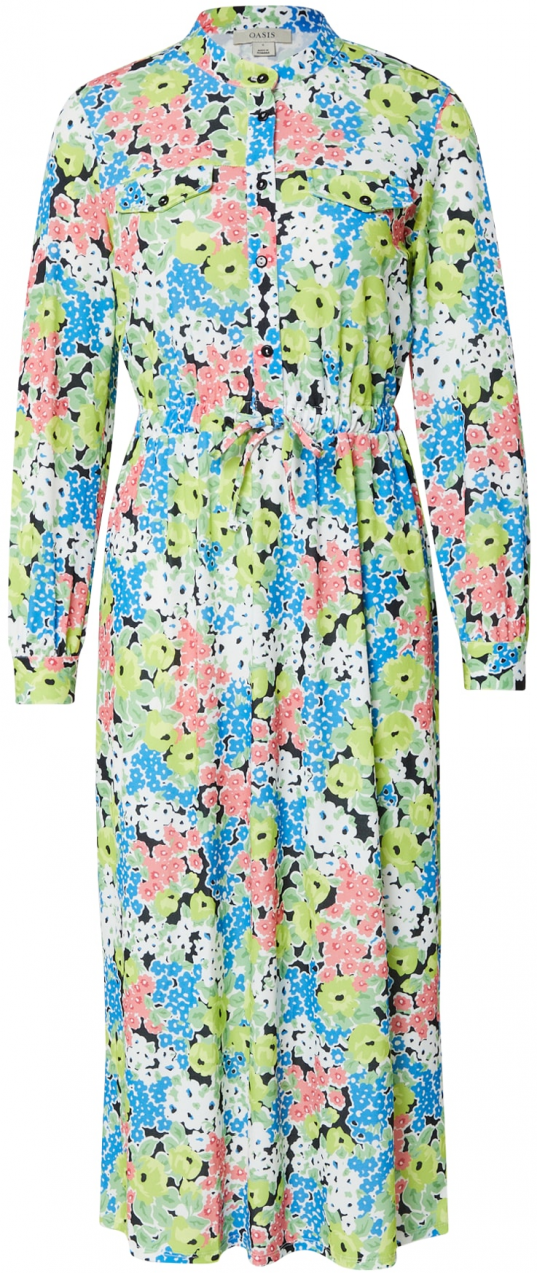 Oasis Košeľové šaty  nebesky modrá / jablková / melónová / čierna