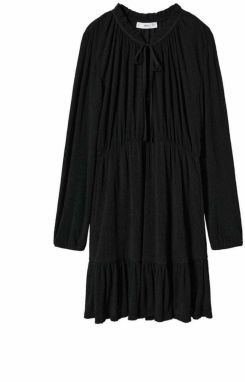 MANGO Košeľové šaty 'Posada'  čierna