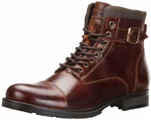 JACK & JONES Šnurovacie čižmy 'Albany'  tmavohnedá