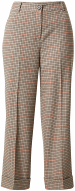 ESPRIT Plisované nohavice  piesková / oranžová / čierna
